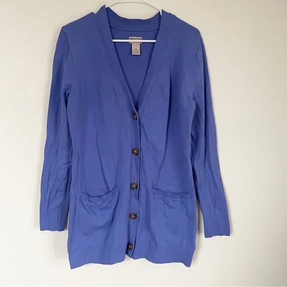 Duluth Trading Co blue long cardigan - Picture 1 of 4